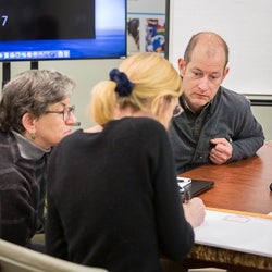 Image of Sue Goldie, Stephen Resch, Lisa Robinson in Meeting.