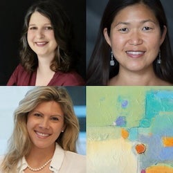 Composite Artwork with headshots of Allison Portnoy, Jane Kim and Emily Burger