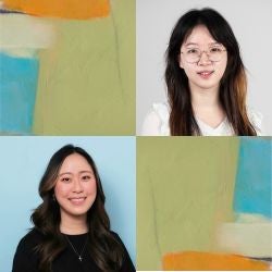 Headshot of Astrid Yu on top right, headshot of Janice Jhang on bottom left.