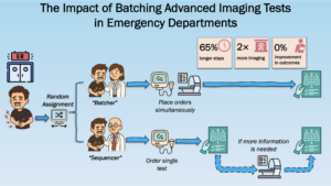 Infographic for "The Impact of Batching Advanced Imaging Tests in Emergency Departments"